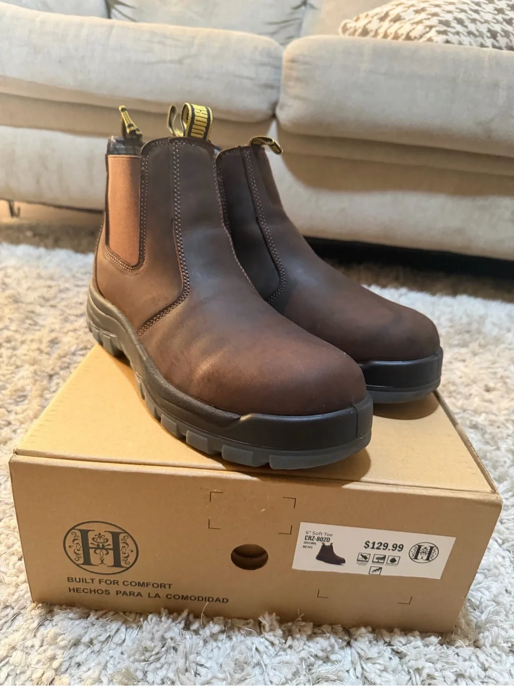 Montwell Slip-On Work Boots for Men